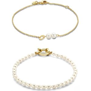Isabel Bernard - Cadeau d'Isabel - Armbanden Giftset - Goud/Parel