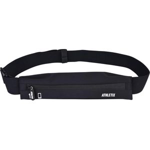 ATHLETIX® Sport Heuptas voor Dames & Heren - Hardloop Heupband voor iPhone & Samsung - Verstelbaar - Running Belt - Zwart