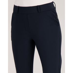 Je m'appelle Travelstof Dames Broek Flared Met stretch - Blauw - Maat XL