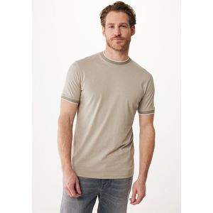Mexx T-shirt Mercerised Cotton Taupe Heren - Maat S