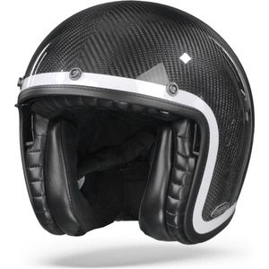 Scorpion Belfast Carbon Lofty White Jet Helmet XS - Maat XS - Helm