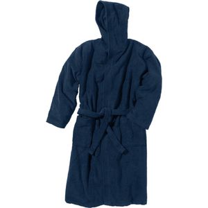 BECO badjas met capuchon, donker blauw, maat M