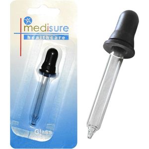 Medische Oog Dropper met Rubberen Speen - Herbruikbare Glas Pipet
