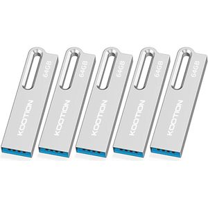 64 GB USB 3.0 Flash Drives - 5-Pack Metalen Waterdichte Geheugensticks