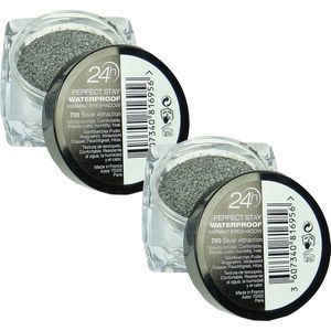 Astor 24h Perfect Stay 700 Silver Attraction -  Waterdicht Oogschaduw - Make-up - 2 Stück