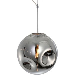 Leitmotiv - Hanglamp Blown Glass Rond - Chroom