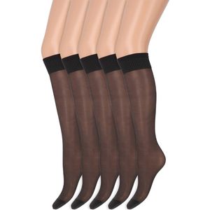 Drukvrije pantykousen | Lycra | 20 Denier | Merk: Marianne | Maat: One Size | Kleur: Antraciet | 5 Paar