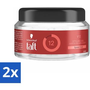Taft - V12 - Styling Gel - 250 ml - Supersnelle Fixatie - Voordeelverpakking - 2 Stuks