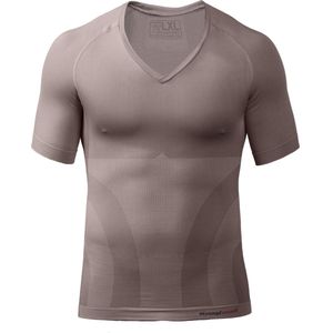 Knapman Invisible Compressieshirt Deep V-hals 2.0 Khaki | Onzichtbaar Corrigerend Shirt voor Mannen | Maat S