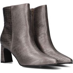 Omoda S4141 Enkellaarsjes - Enkelboots met rits - Dames - Zilver - Maat 37