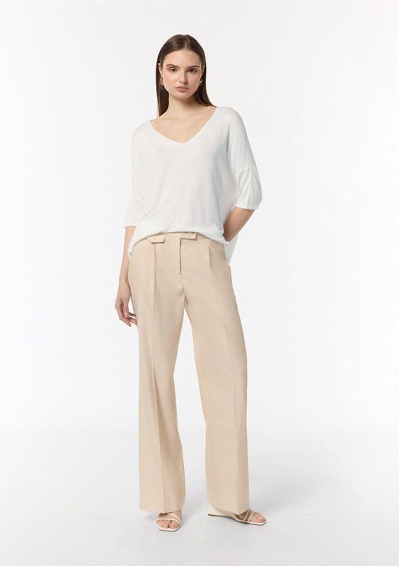 comma - Fijngebreid Overhemd - Viscose