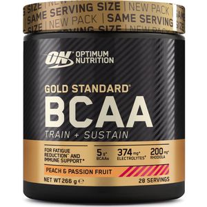 Optimum Nutrition Gold Standard BCAA - Peach & Passion Fruit - Aminozuren - Train & Sustain - 266 gram (28 doseringen)