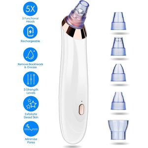Zuigmicrodermabrasie-apparaat - Draagbaar - Voor het Verwijderen van Mee-eters - USB-oplaadkabel