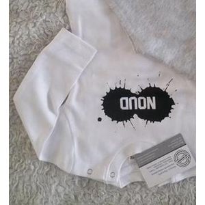 Shirtje Verfspat met  naam | Lange of korte mouw | wit | maat 56-110