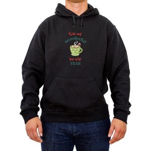 Kersttrui | Foute kersttrui dames | Foute kersttrui heren | Kerst hoodie | Kerstcadeau | Maat L | Zwart | Fotofabriek