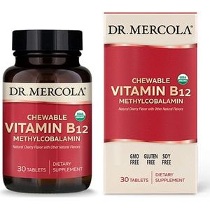 Dr. Mercola - Chewable Vitamin B12- Methylcobalamin - 30 tabletten