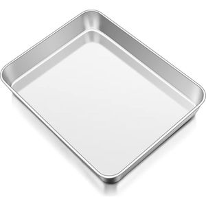 Kilkuran® Bakken en Koken Roestvrijstalen Rechthoekige Diepe Ovenschaal voor Veelzijdig Gebruik