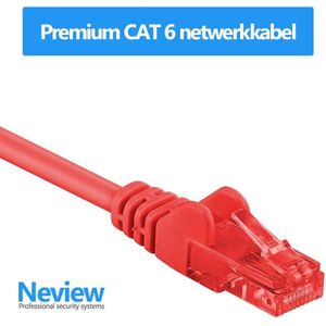 Neview - 1.5 meter premium UTP kabel - CAT 6 - Rood - (netwerkkabel/internetkabel)