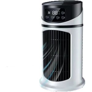 Mobiele airco zonder Slang & Afvoer - 3-in-1 - 6 Snelheden - Mini Ventilateur - Draagbare Aircooler - LED Verlichting- Voor Slaapkamer & Woonkamer - Wit