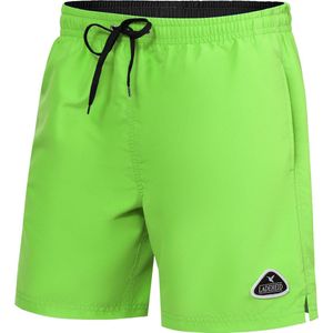 Ladeheid LA-ZA-SWS-Long Heren Zwembroek - Zwemshorts - met zijzakken en achterzak - sneldrogend - met binnenslip van mesh - Koordsluiting - Polyester - Lichtgroen/Zwart - 5XL
