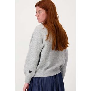 Zusss Trui Met Hartje Detail Grijs