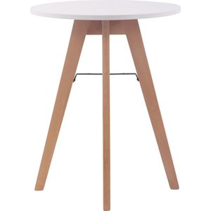 Kleine keukentafel - Eettafel keuken - Rond - Eetkamertafel - 60x75cm - 2 pers - Wit