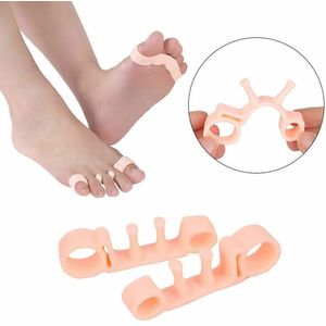 CHPN - Tenenspreider - Tenen spreiden - Teencorrector - 2 stuks - Universeel - Pijnlijke tenen - Correctie - Hamertenen en Hallux Valgus - Siliconen gel