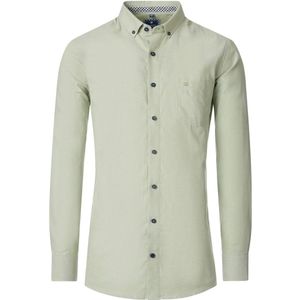 Redmond comfort fit overhemd - Oxford - lichtgroen - Strijkvriendelijk - Boordmaat: 43 - 44