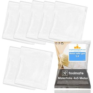 Afdekfolie Schilder - Extra Sterk en Dik - Transparant 4x5 Meter - Schilderzeil / Afdekzeil - Bouwfolie voor Verhuizingen en Renovaties