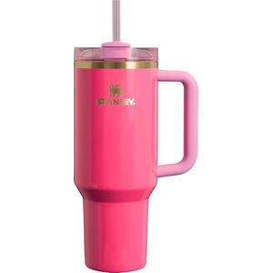 Stanley Quencher H2.0 Flowstate Tumbler - Pink Parade - 1.2L - RVS - Stanley Cup met Rietje en Handvat - Thermosbeker - Thermosfles - Beker - Drinkbeker - Drinkfles - Mug - Waterfles