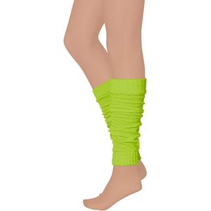 Apollo - Beenwarmer feest - Carnaval beenwarmers - fluor geel - One size - Beenwarmers dames - Beenwarmers carnaval - Beenwarmers heren - Beenwarmers