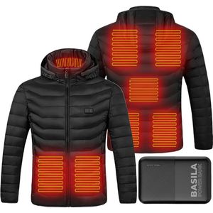 Basila® Verwarmde Jas met Powerbank - M - 8 Zones - Thermo Kleding - Heating Jacket - Elektrische kleding - Thermo Jas - Verwarmde Kleding