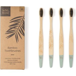 Biologische Bamboe Tandenborstel - Milieuvriendelijke en Veganistische Optie met Dupont Vezelharen - Diverse Patroon Selectie - Geschikt voor Gemiddelde Reiniging