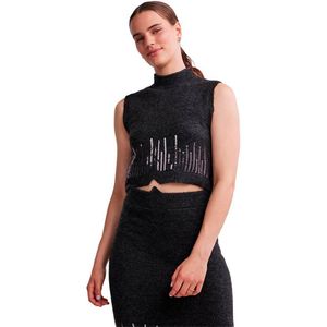 Pieces Mina Mouwloos T-shirt Grijs S Vrouw