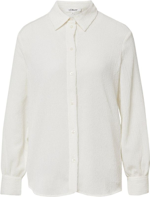 s.Oliver - Blouse - Wit - Klassieke Blouse - Lange Mouw