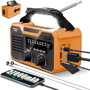 Noodradio 27000 mAh met Bluetooth, Opwindbare Emergency Radio voor Natuurrampen