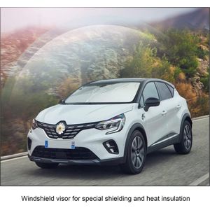 Zonwering compatibel met Renault Captur 1/2 Gen 2020-2023, voorruit voor de voorruit, zonwering blokkeert uv-afdekking