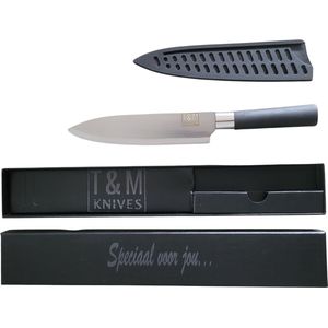 T&M Knives Koksmes Trudes - 30cm Keukenmes - Keihard Staal - Messenset Inclusief Luxe Cadeaubox