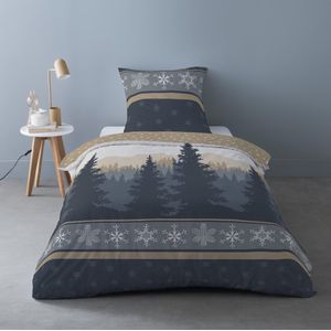 Dekbedovertrek Flanel - Winter - 1 persoon - 140 x 200 cm - Ardennes