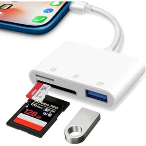 Kaartlezer voor Telefoon en Tablet - 3-in-1 SD Kaartlezer met USB Verbinding en Micro SD Ondersteuning