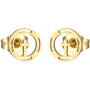 Aramat Jewels Oorbellen - Stalen Kruisjes Oorbellen - Cadeau - Roestvrij staal - Mannen - Kinderen - 2