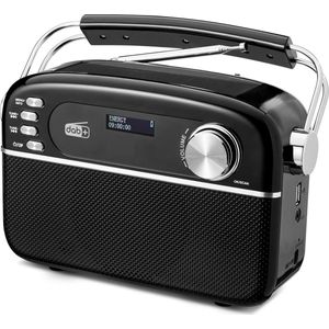 Draagbare Retro Radio met Zonnepaneel en Bluetooth Functie voor Onderweg
