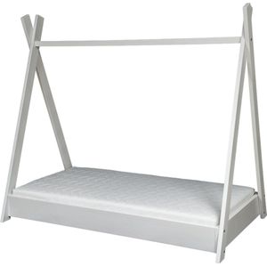 Tipi bed - met ECO matras - 80x160 cm - wit