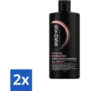 SYOSS - Keratin - Shampoo - Langdurige Styling - 440ml - Voordeelverpakking - 2 stuks
