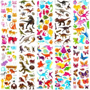 MGM Trading Meafeng Dieren Puffy Stickers voor Kids 52 Vellen 3D Stickers Pack voor kinderen ouder dan 1100 Stickers voor jongens meisjes en peuters, inclusief dieren vlinder dinosaurus oceaan leven