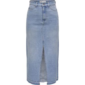 Jacqueline de Yong Rok Jdybella Hw Long Skirt Dnm Noos 15317441 Light Blue Denim Dames Maat - M