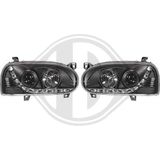 Volkswagen - Diederichs 2212686 - Koplampen - Zwart - Set - Met Positielicht (LED)