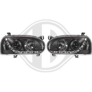 Volkswagen - Diederichs 2212686 - Koplampen - Zwart - Set - Met Positielicht (LED)