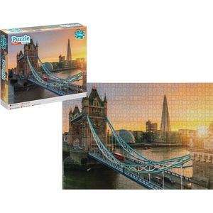 Grafix Puzzel 1000 stukjes volwassenen | Thema London | Afmeting 50 X 70 CM | Legpuzzel | Tower Bridge