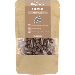 Sea Moss Capsules 100% Puur - 60 Capsules - Alternatief voor Sea Moss Gel en Gummies - Zeewier - Seamoss - 500mg Per Capsule